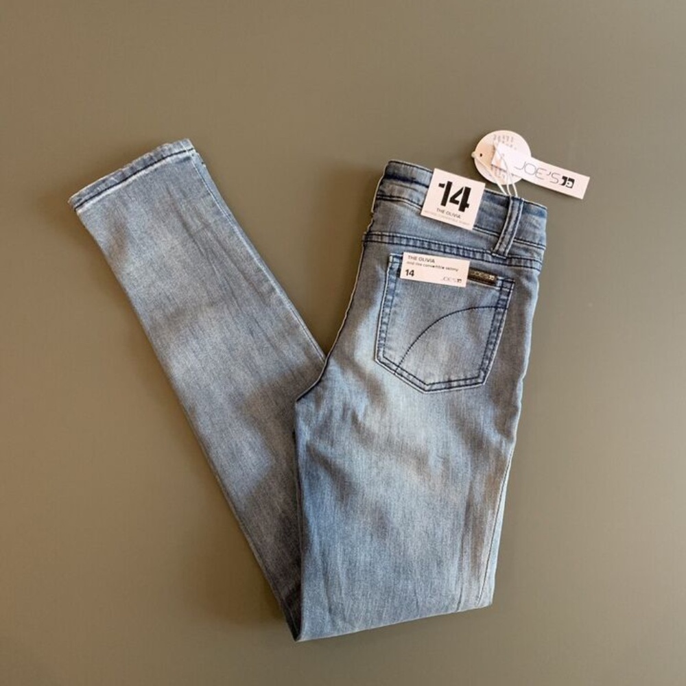 Joe’s Jean Girls The Olivia Mid Rise Convertible Skinny Jeans Size 14 NWT